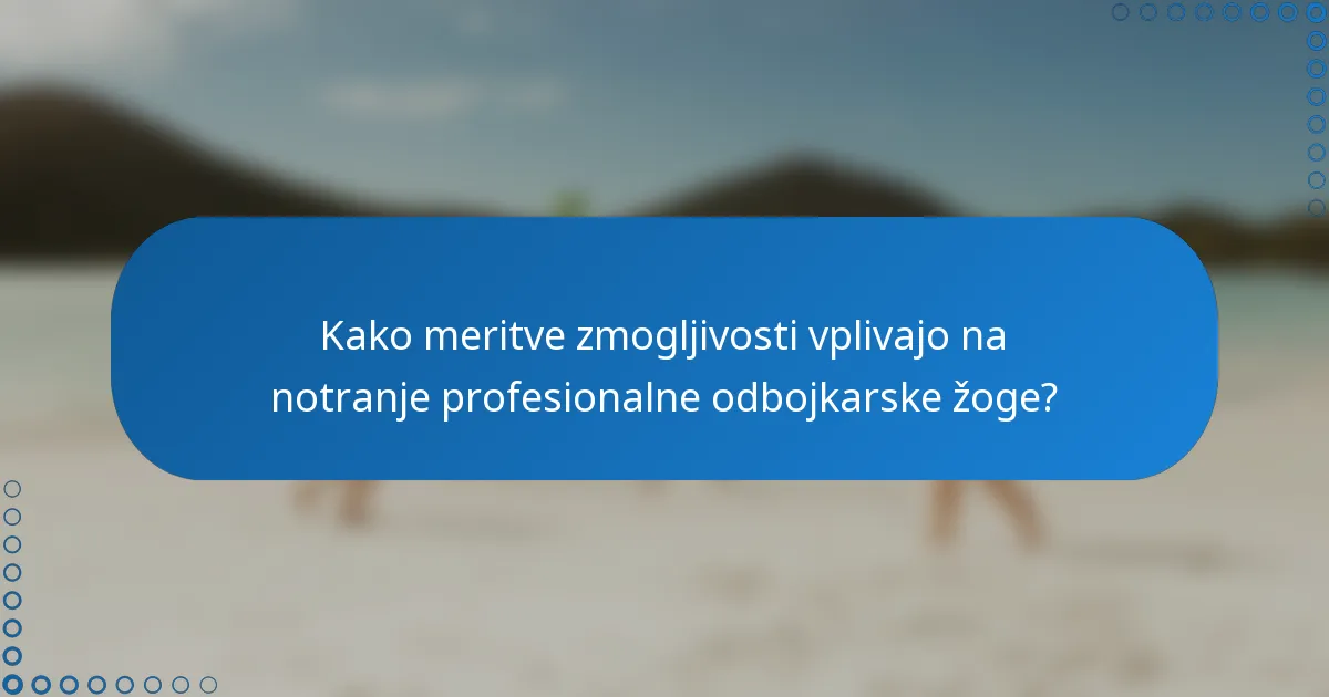 Kako meritve zmogljivosti vplivajo na notranje profesionalne odbojkarske žoge?