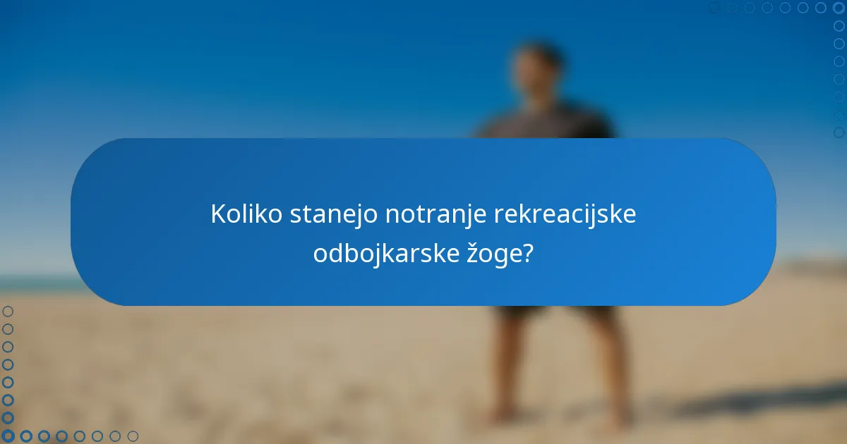 Koliko stanejo notranje rekreacijske odbojkarske žoge?